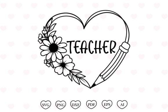 A Review of the Pencil Flower Heart Teacher Embroidery Design