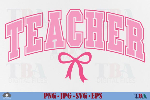 Coquette Teacher Embroidery Design with Pink Bow Review